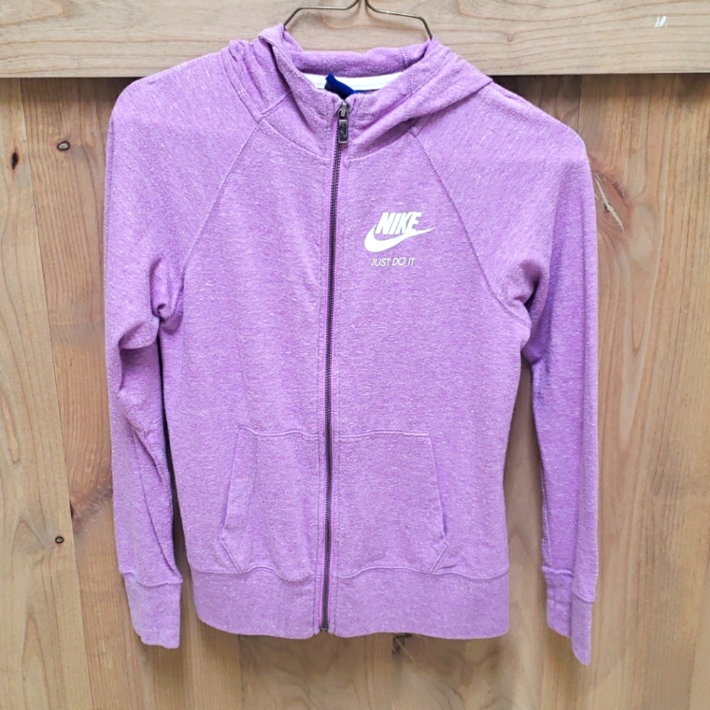 Nike girls zipper hoodie sweatshirt. Size large